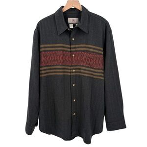 The Territory Ahead Men’s Aztec Southwestern Print Button Down Large